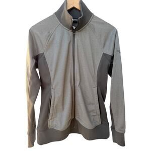 The North Face Womens Full Zip Jacket Medium Gray Black Athletic Track Jacket